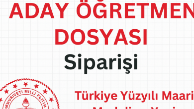 aday öğretmen dosyası siparişi