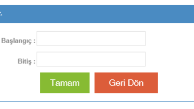 e-Okul öğrenci kesin kaydı rapor başlangıç ve bitiş aralığı