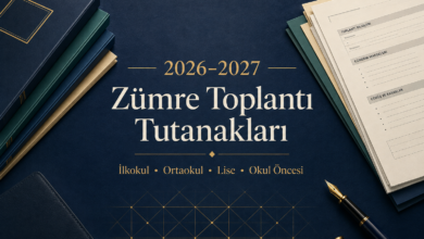 2026 2027 zumre toplanti tutanaklari genel kapak 2026-2027 Sene Başı Zümre Toplantı Tutanakları (Word)