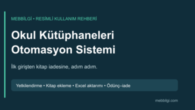 MEB okul kütüphaneleri otomasyon sistemi resimli kullanım rehberi
