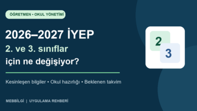 2026-2027 İYEP 2. ve 3. sınıf uygulaması için öğretmen ve okul yönetimi rehberi