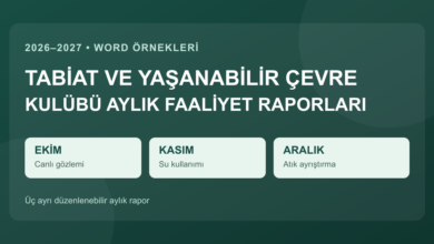 Tabiat ve Yaşanabilir Çevre Kulübü ekim kasım aralık aylık faaliyet raporları