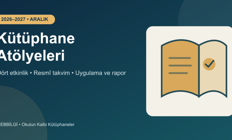 Okulun Kalbi Kütüphaneler 2026 Aralık kütüphane atölyeleri kapak görseli